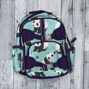 Pottery Barn Panda Print mini Backpack in Mint and Purple